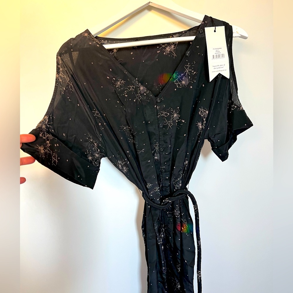 Galaxy print 100% silk dress - Something Else by Natalie Wood